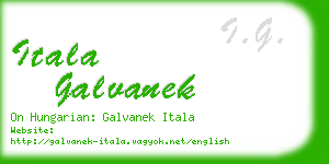 itala galvanek business card